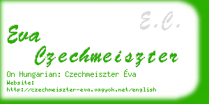 eva czechmeiszter business card
